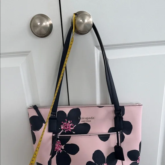 Kate Spade Black and Pink Floral Tote - Picture 6 of 8